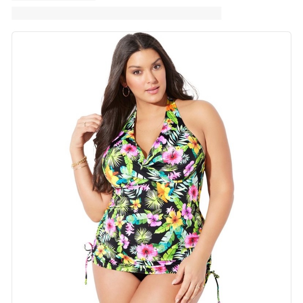 Adjustable, underwire, tankini top